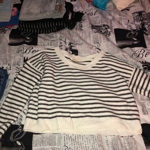 Black & White crop sweater